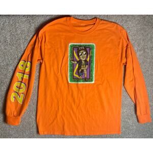 Bruno Mars 2018 24k Magic Tour Long Sleeve Orange Shirt Size Large